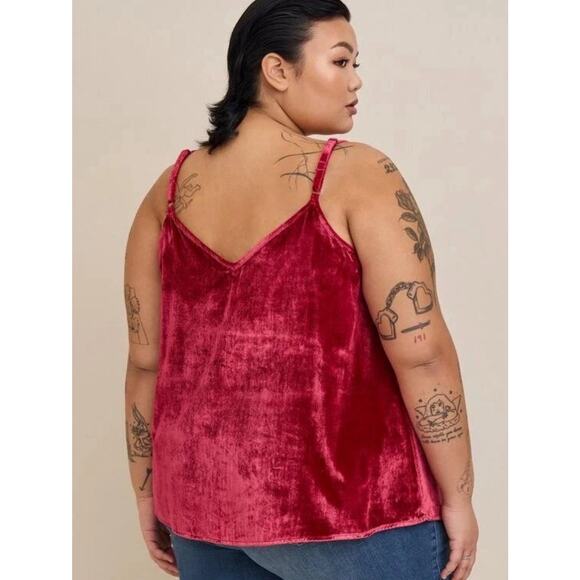 NWT Sophie Red Velvet Cami Jester Red Size 0 - Picture 2 of 8